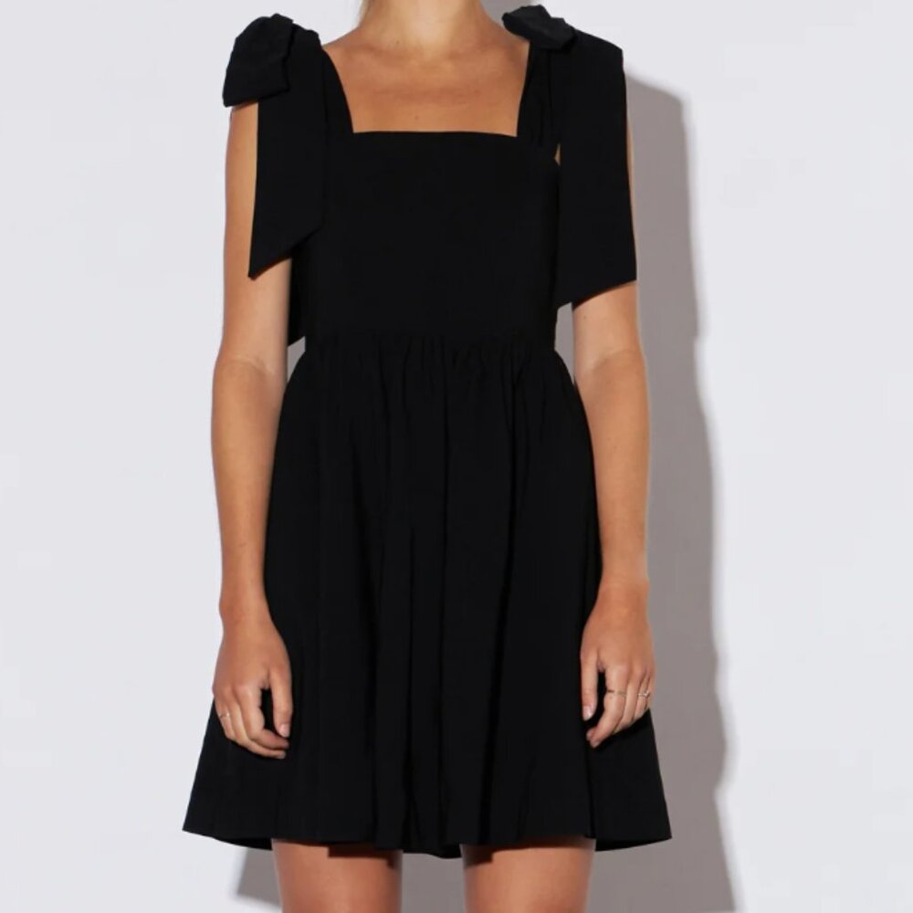 Endless Rose Bowed Square Neckline Baby Doll Mini